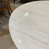 Lulu and Georgia Peggy Indoor/Outdoor Travertine Top DINING TABLE 78w47d30h