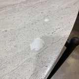 Lulu and Georgia Peggy Indoor/Outdoor Travertine Top DINING TABLE 78w47d30h