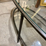 Pottery Barn Tanner Oval Glass Table COFFEE/COCKTAIL TABLE 46w22d18h