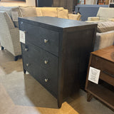 Nora 3-Drawer DRESSERS/CHESTS Black 34w18d33h