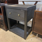 Celine 1-Drawer NIGHTSTAND Black 21w17d27h