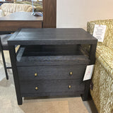 Celine 2-Drawer NIGHTSTAND Black 28w17d27h