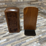2pc Set Vintage American Walnut Bookends ACCESSORIES 3w2d6h
