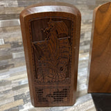 2pc Set Vintage American Walnut Bookends ACCESSORIES 3w2d6h