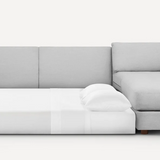 Burrow Span Sleeper Storage W/Chaise SECTIONAL Crushed Gravel 126w35d31h