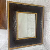 Substantial Wood w/ Gold Trim Frame Beveled MIRRORS 29z33H