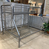 Twin over Full Metal Bunk Beds BEDS Silver 79w57d59h