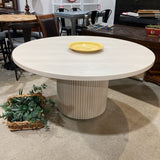 Lulu and Georgia How to Style It Rutherford Round DINING TABLE White Washed 59.5w15d30h