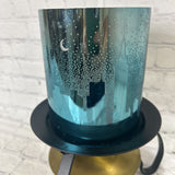 Cityscape Metal Pillar Candle Holder ACCESSORIES Blue/Gold/Black 6w6d9h