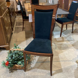 Excelsior Italian Lacquer Black Sueded Upholstery DINING CHAIRS 20x20x42H