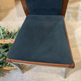 Excelsior Italian Lacquer Black Sueded Upholstery DINING CHAIRS 20x20x42H