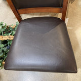 Wood Framed w/ Black Vegan Leather Upholstery DINING CHAIRS 21x19x39H