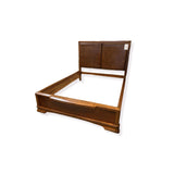 Queen Faux Ostrich Sleigh Bed BEDS Brown 66w88d57h