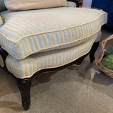 Walter E Smithe Fine Upholstered Stripe French Provincial w/ Lumbar Pillow CHAIR 34Wx37Dx36H