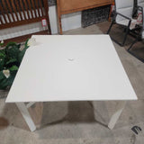 Jordan Parkway Aluminum 42 Square Solid Top Umbrella Table OUTDOOR White 42w42d29h