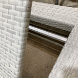 Platform Woven Chaise Lounge OUTDOOR White/Gray 39w90d36h