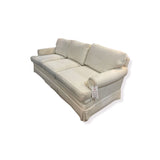 3-Seat Skirted SOFA Ivory 88Wx36Dx32H