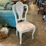 Classic Italian Side Chair DINING CHAIRS Pink/White 19w19d41h