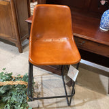 Myles Leather Bar Stool BAR/COUNTER STOOL Cognac/Black 18w14d42h