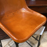 Myles Leather Bar Stool BAR/COUNTER STOOL Cognac/Black 18w14d42h