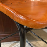 Myles Leather Bar Stool BAR/COUNTER STOOL Cognac/Black 18w14d42h