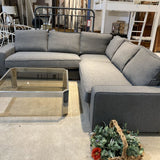 Interior Define Custom 3-Piece SECTIONAL Gray 215w40d35h