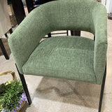 Interior Define Mina Metal Framed Upholstered Chair DINING CHAIRS Olive 23w23d30h