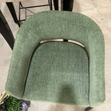 Interior Define Mina Metal Framed Upholstered Chair DINING CHAIRS Olive 23w23d30h