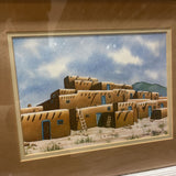 Southwest Pueblo Print by Lynnda Miller ART WORK 16Wx14H