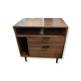 Walker Edison Modern Storage 2-Drawer NIGHTSTAND Dark Walnut 25w16d25h