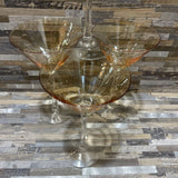 4pc Apricot Iridescent Martini Glasses ACCESSORIES 5Wx8H