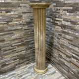 Distressed Wooden Pedestal Column Decor ACCESSORIES 7w4d30h