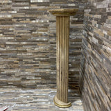 Distressed Wooden Pedestal Column Decor ACCESSORIES 7w4d30h