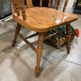 Oak Fiddle Wheel Windsor Back Captain DINING CHAIRS 25Wx19Dx44H