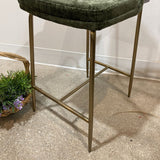 Jack Velvet Counter Height BAR/COUNTER STOOL Sage 16w20d37h