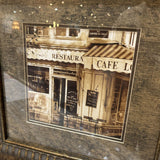 Cafe Store French Scene In Frame ART WORK 23x23