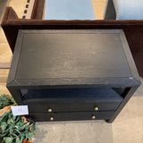 Celine 2-Drawer NIGHTSTAND Black/Gold 28w17d27h