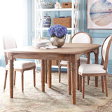 Wisteria Expandable Oak Farmhouse DINING TABLE 47to151Wx36Dx31H