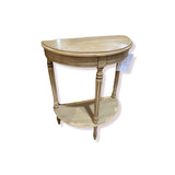 Bellini Demilune CONSOLE TABLE Beige 24w12d31h