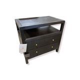 Celine 2-Drawer NIGHTSTAND Black/Gold 28w17d27h