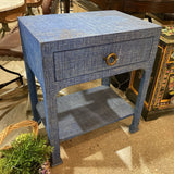 Chatham Rafia 1-Drawer NIGHTSTAND Blue 24w16d28h