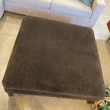 Carson Pirie Scott Oversized Upholstered Fabric OTTOMANS Brown 42w42d16h