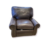 American Leather Classic Rocker/Swivel w/ Nail Head Trim RECLINERS Brown 41w35d40h