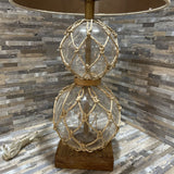 Basset Mirror Co. Seaside Rope & Glass Lamp TABLE LAMP 7d27h