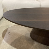 Vee Merklen Inc. Oval Wood COFFEE/COCKTAIL TABLE Smoked Oak 63w31d13h