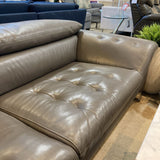 Roche Bobois Cinetique Leather SOFA Gray 94w42d24h