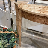 Chester Light Burl CONSOLE TABLE 36w12d32h