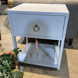 Lark 1-Drawer END/SIDE TABLE White/Gold 21w17d27h