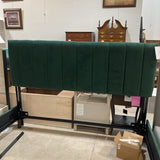 Havenly Channel Tufted Velvet King BEDS Emerald 83Wx78Dx51H