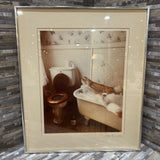 Vintage Bathroom Scene ART WORK 22x26